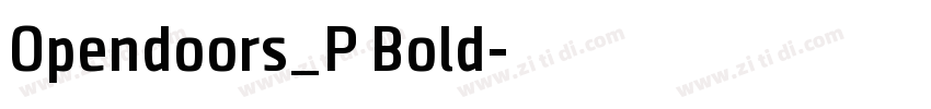 Opendoors_P Bold字体转换